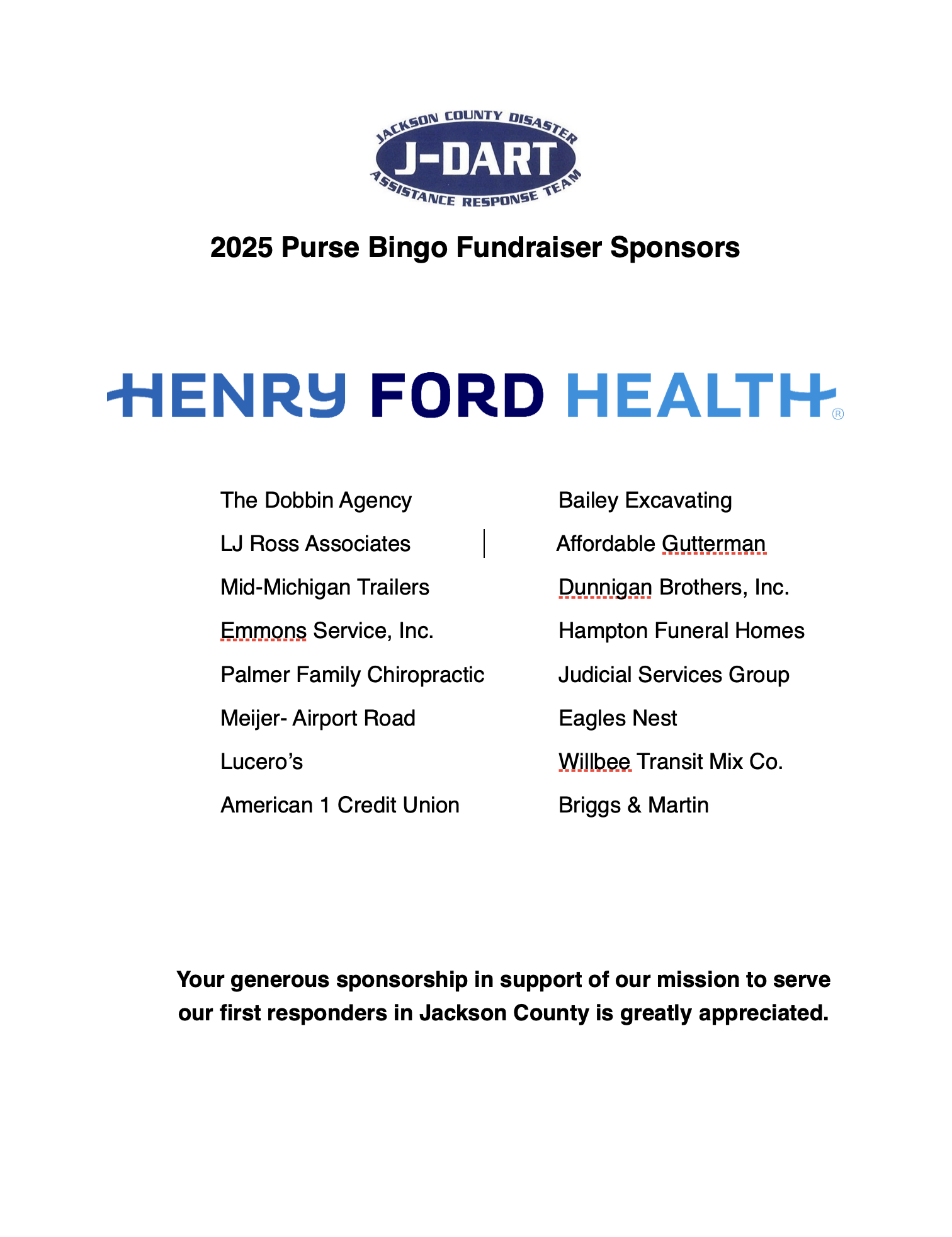 2025 Purse Bingo Flyer